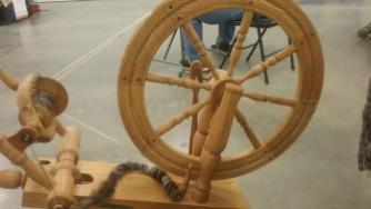 Spinning on my Rick Reeves at firber fair 3-7-2020